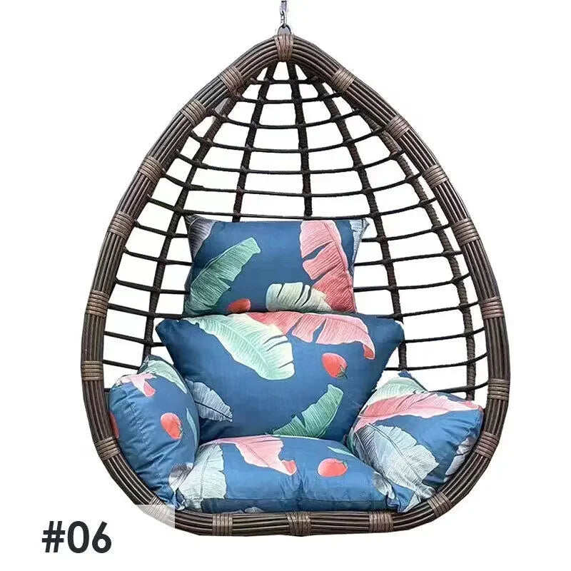 Swing Egg Chair Mat Cushion Cover Outdoor Patio Hanging Seat Home Decor Garden Lounger Cushion Cover (No Filling)