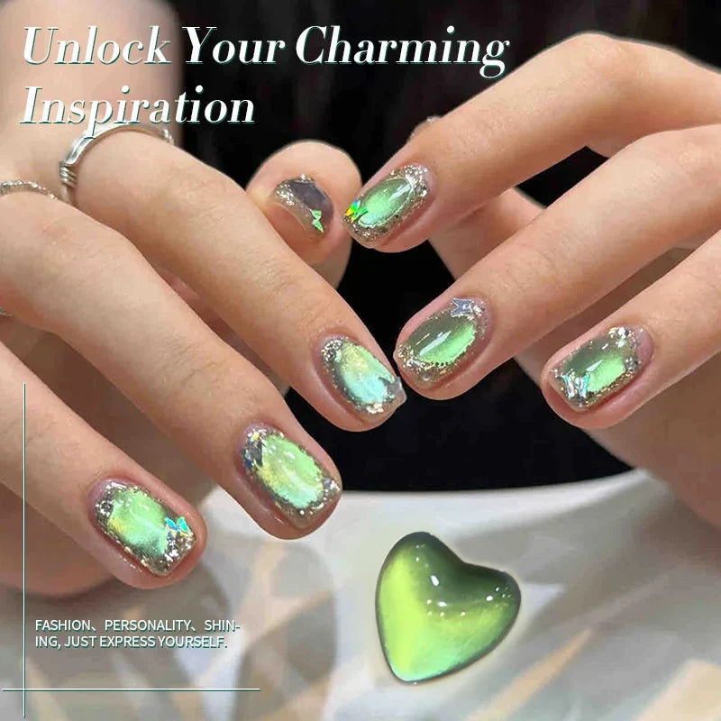 10ml Green Shadowstar Bamboo Cat Magnetic Gel Nail Polish Fruit Series  Soak Off UV LED Nail Art Salon DIY Manicure