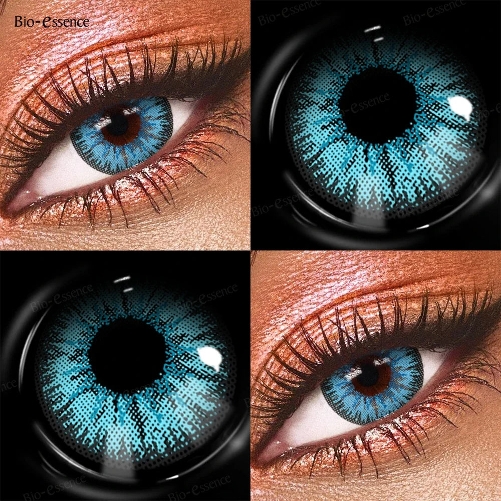 1 Pair Cosplay Contact Lenses for Eyes Cosplay Anime Lenses Multicolored Lenses Halloween Blue Eye Pupilentes 1 Year
