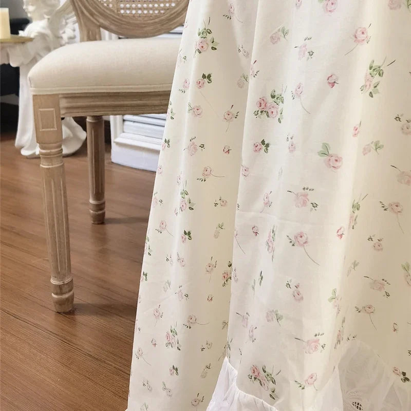 Pink Rose Tablecloth Cotton Diningtable Decorative Tablecloth Romantic French Embroidered Lace Coffeetable Sofa Cover Cloth