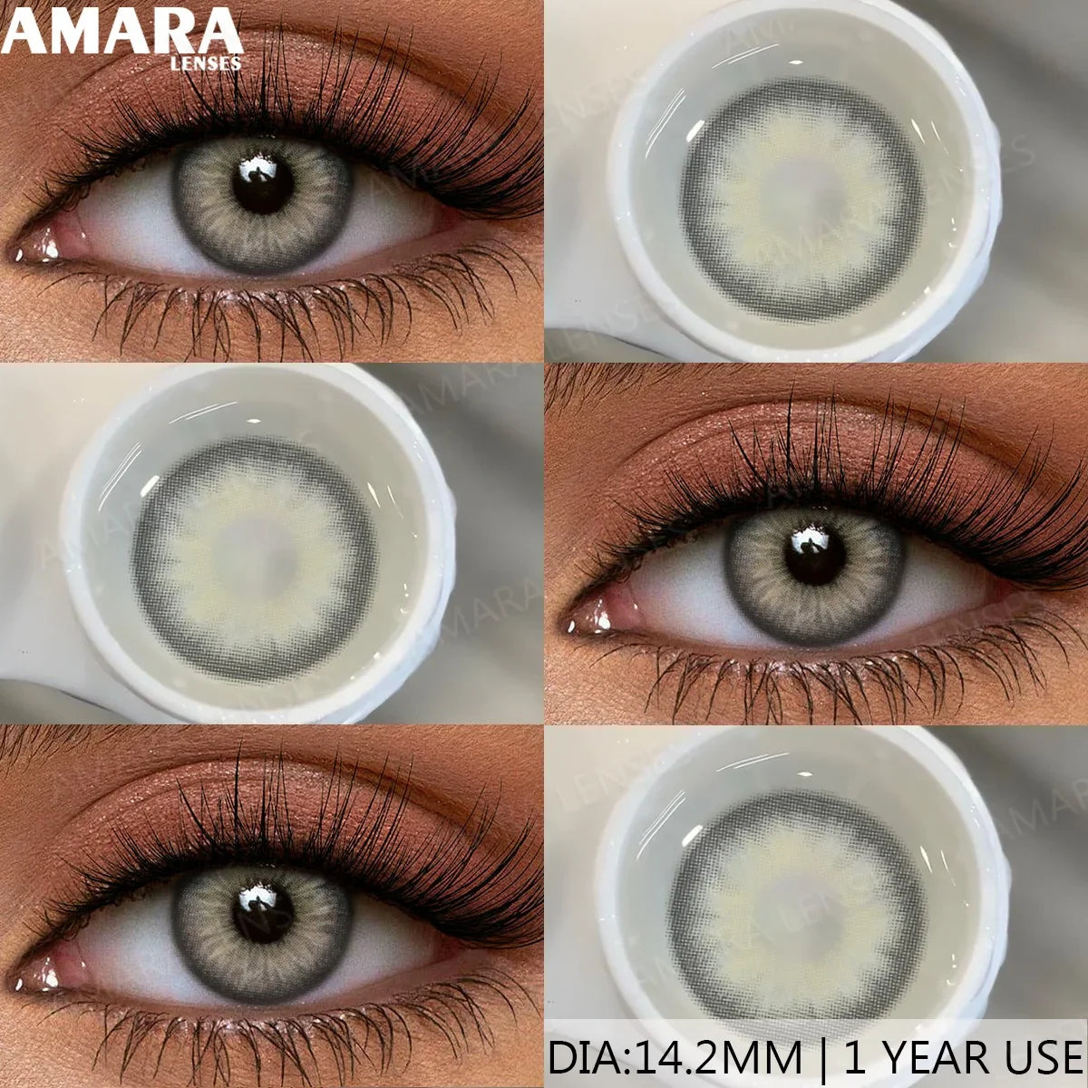 Brown Color Contacts for Eyes Makeup Eyes Lenses Gray Pupils Blue Eyes Contacts Colorful Makeup Black Lens for Party