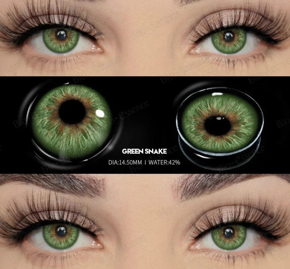 1 Pair Colored Contact Lenses with Degree Natural Eye Contact Prescription Lens Fashion Lenses