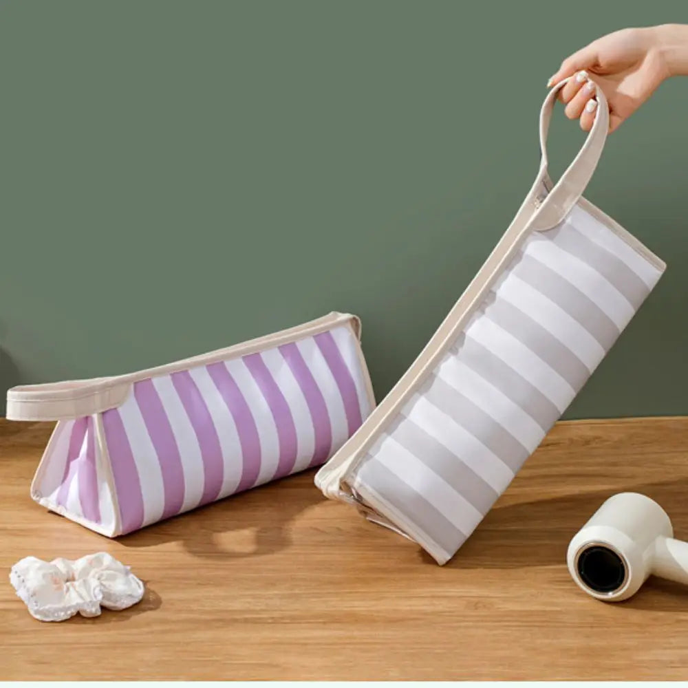 Carry Handle Hair Dryer Storage Bag Zipper Closure Scratch-Resistant Blow Dryer Storage Bag Wide Gusseted Water-Resistant
