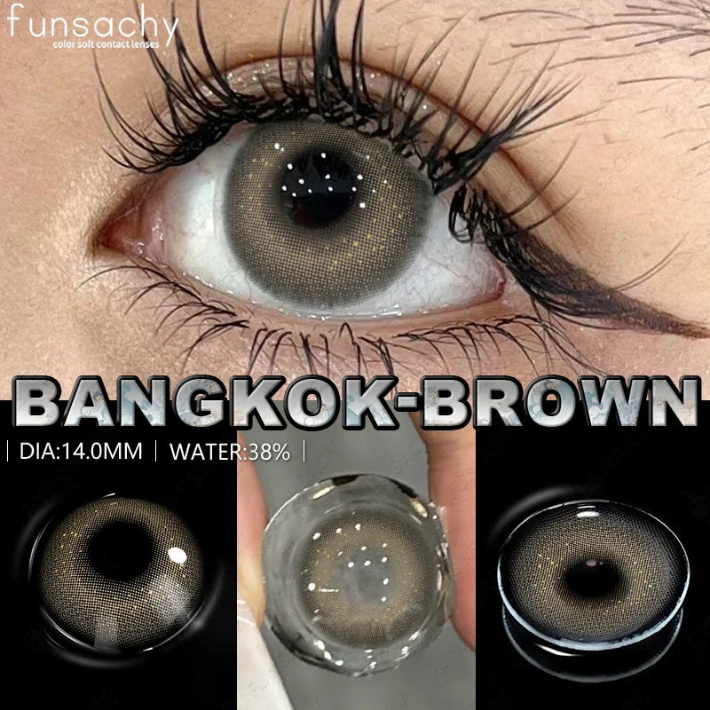 Cosmetics Color Contact Lenses 1pair Brown Color Lens Fashion Lenses Korean Lenses Grow Eye Big Eye Lens Gray Contacts
