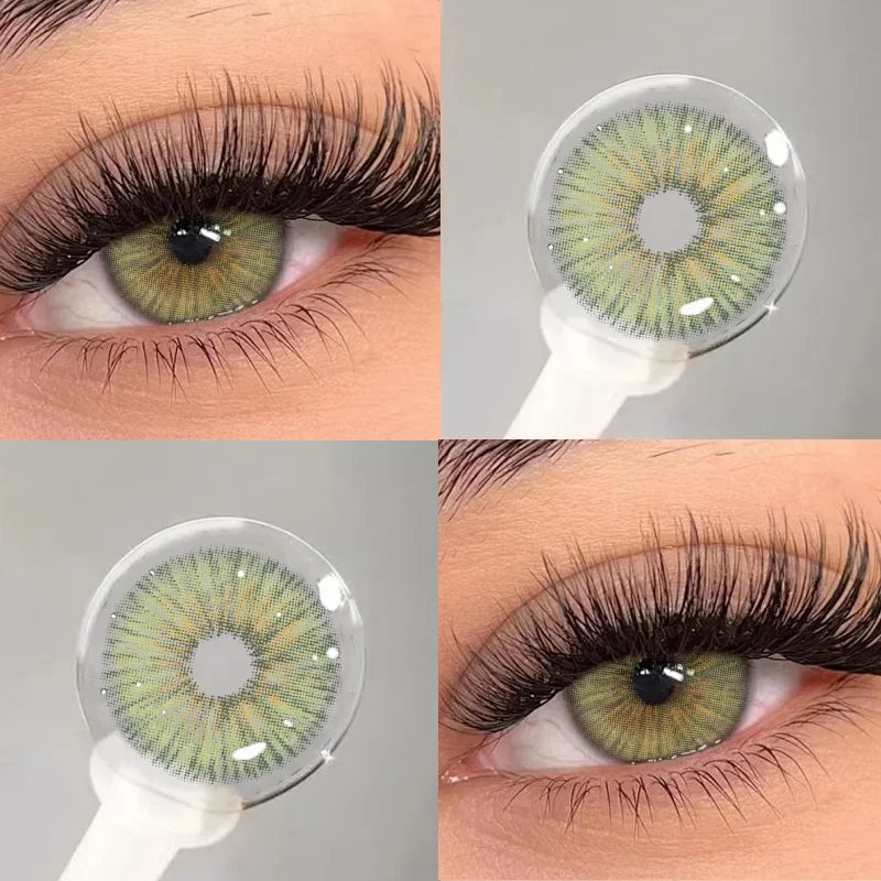 2Pcs Colored Contact Lenses with Prescription Brown Lens Health & beauty Blue Natural Soft Contact Lens Fast Shipping