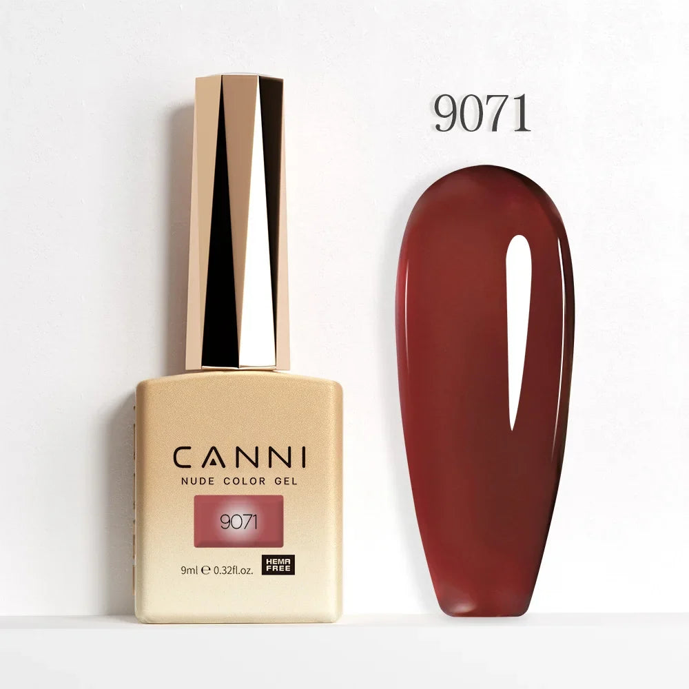 Nail Gel Polish HEMA FREE Translucent Jelly Gel Varnish Semi Transparent Super Glossy Ultra Consistency Round Shape Brush