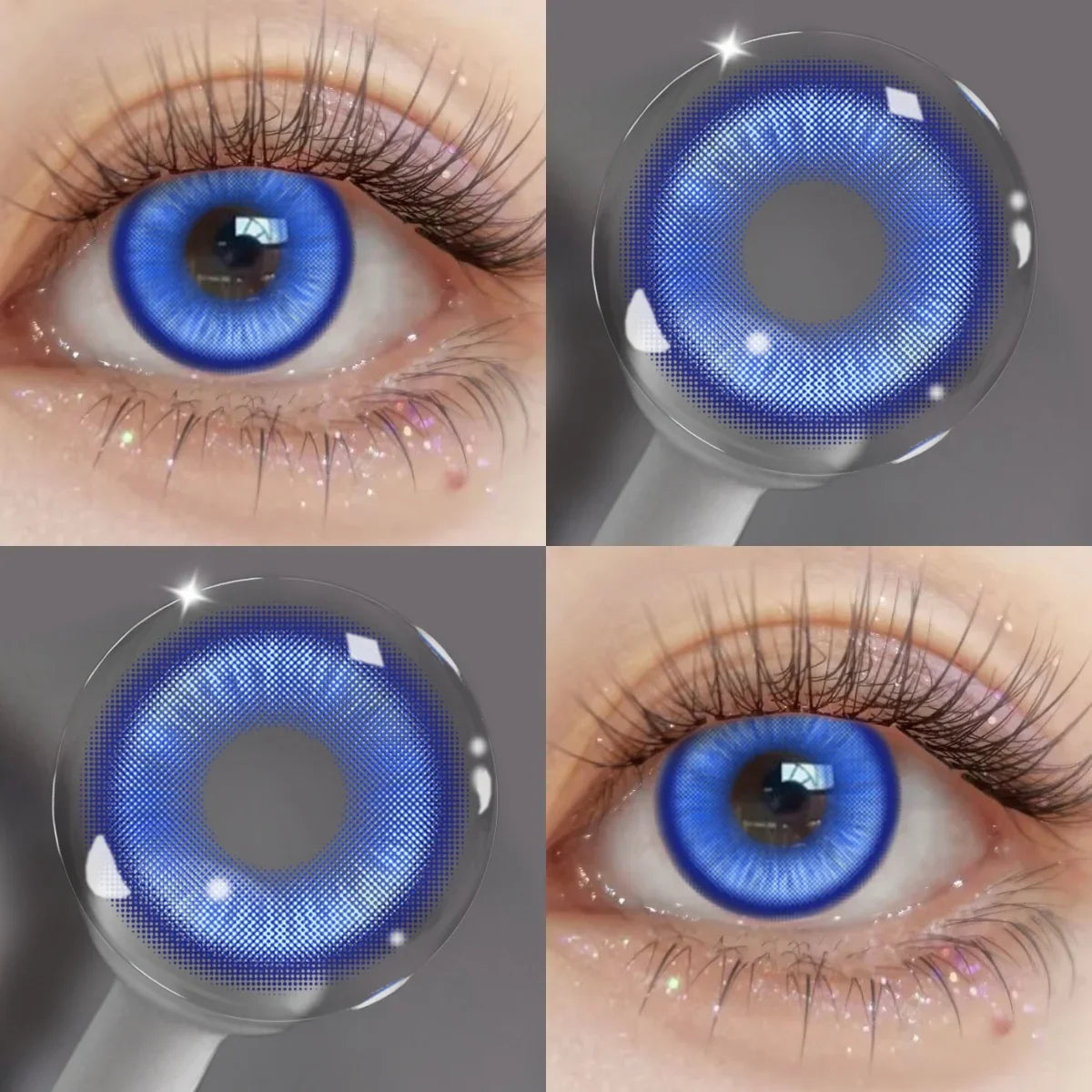 Anime Cosplay Colored Contact Lenses, Yearly Disposable Soft Lens, Fashion Beauty Cosmetic Lenses for Students & Daily