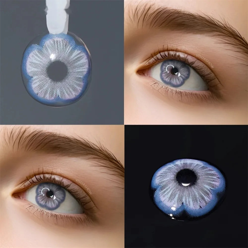 Eye Eyes Color Contacts Colored Contact Lenses Lens Small Pupil Beauty Cosmetics Fashion 14.2mm 2Pcs 6 Months Half Year
