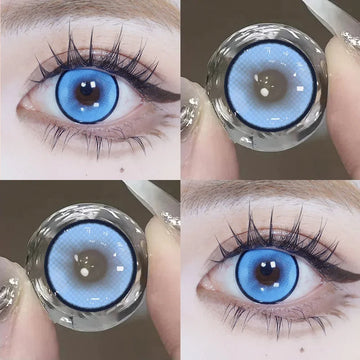 1pair Cosplay Color Contact Lenses Anime Blue Yellow Pupil 6months Halloween Cute Eye Circle Lens 14.5mm