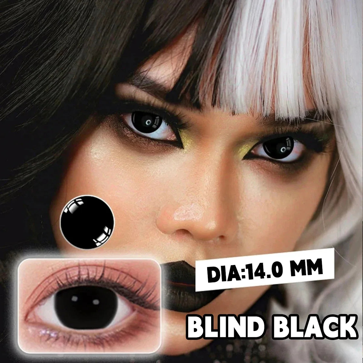 Eye Eyes Color Contacts Colored Contact Lenses Lens Small Pupil Cosmetic Cosplay Student 2Pcs 12 Months 1 Year Yearly Use