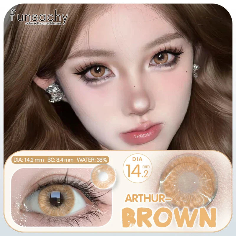 1 Pair Color Contact Lenses For Eyes Natural Gray Blue Beautiful Pupil Soft Natural Accessories Yearly Cosmetic Pupils