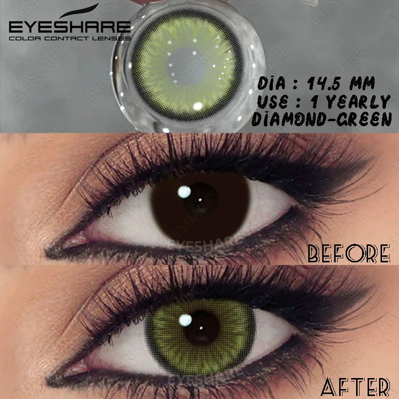 Black Myopia Lenses Natural Colored Contact Lenses with Degree Gray Lens with Prescription High Quality Brown Contact