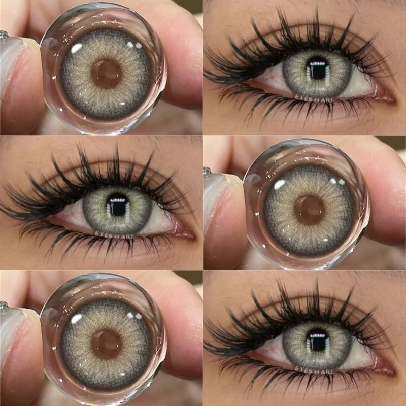 Colored Contact Lenses for Eyes 1pair Gray Pupils Lens Blue Eye Lenses Brown Lens Yearly Green Contacts Cosmetic Lenses