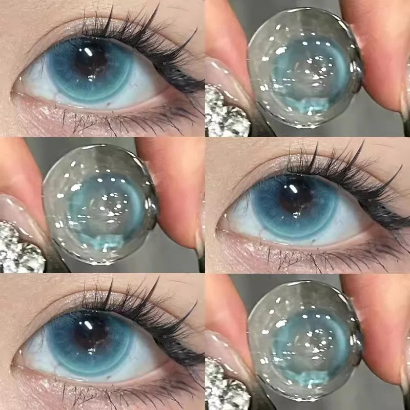2PCS Korean Color Contact Lenses Graduated Contact Lens Natural Contacts Colored Pupils for Natural Effect Eye Yearly