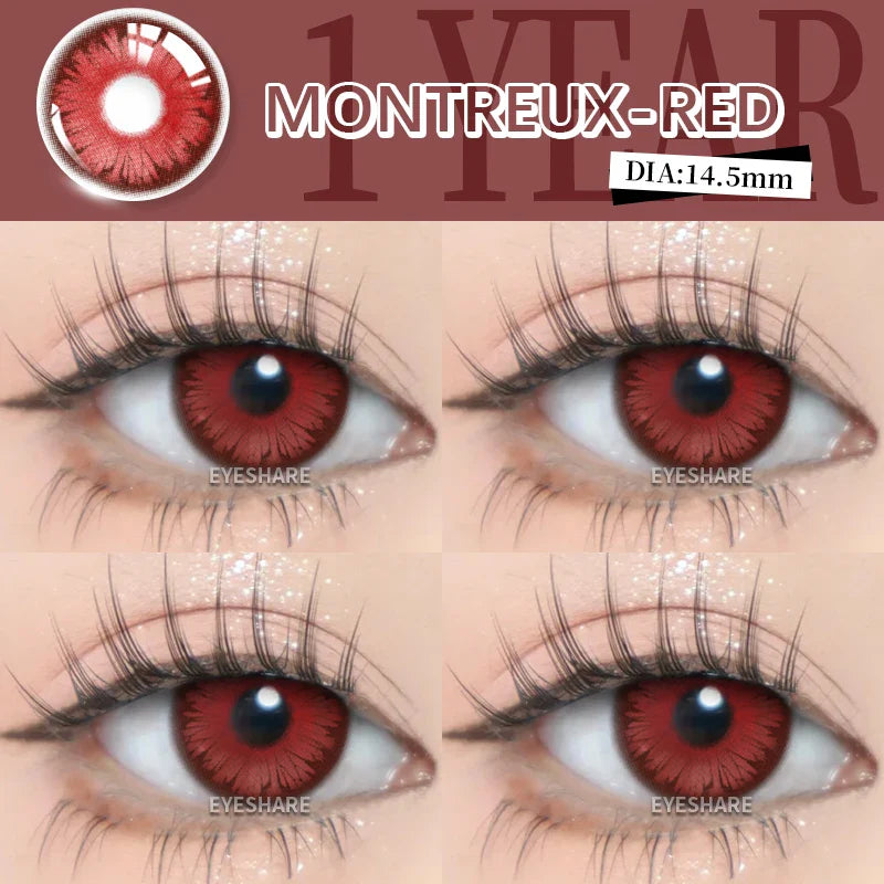 Helloween Hot Selling 2pcs Colored Contact Lenses Green Eye Lens Yearly Cosplay Blue Makeup cosplay Anime Accessories