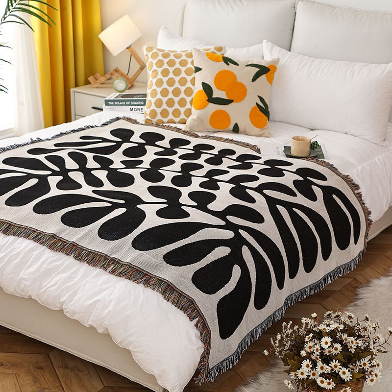 Women Leopard Throw Blanket Multifunction Beach Sofa Covers Tassel Dust Cover Air Conditioning Blankets For Bed