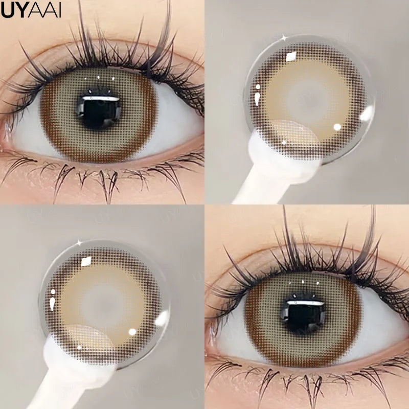 1 Pair Myopia Color Contact Lenses for Eyes Black Lenses with Diopters Blue Eye Color Lenses Brown Natural Colored Lenses