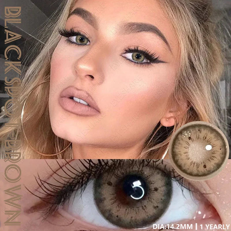 1Pair Color Contact Lenses for Eyes Blue Color Lenses Natural Gray Pupils for Eyes Green Lenses Brown Contacts Yearly