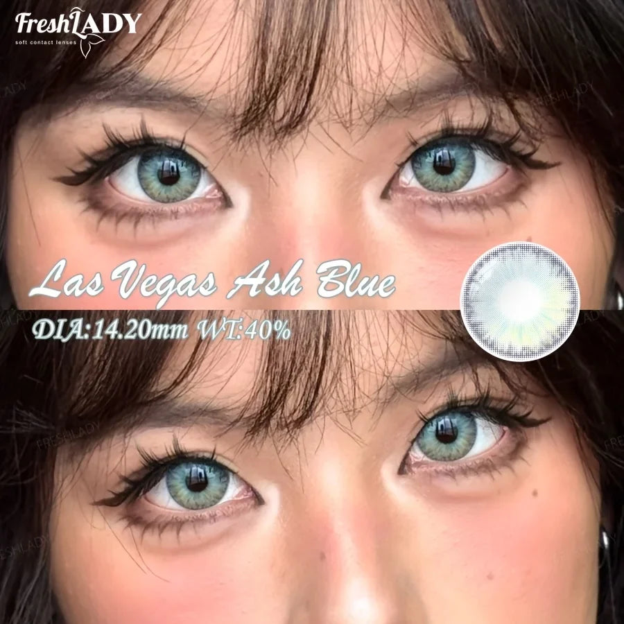 1 Pair Green Blue Colored Contact Lenses Natural Pupils Eyes Soft lenses Soft Contacts 14.20mm