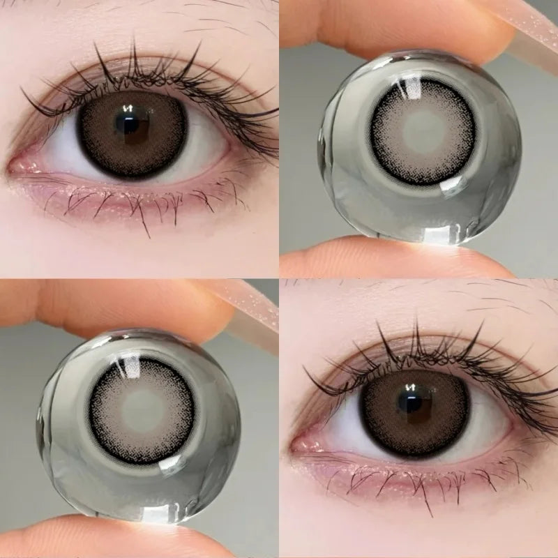 1 Pair Color Contact Lenses For Eyes Natural Gray Blue Beautiful Pupil Soft Natural Accessories Yearly Cosmetic Pupils