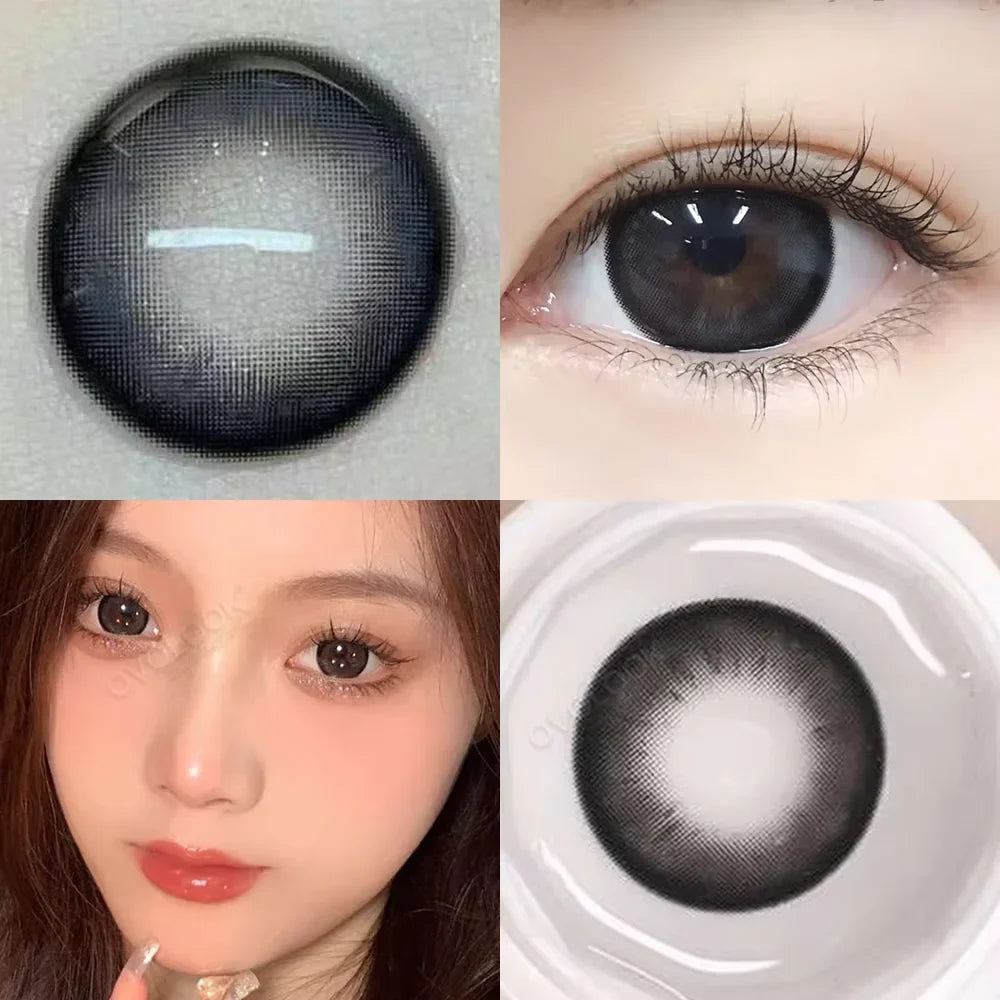 1 Pair Beauty 10 Colors Contact Lenses for Eyes Natural Pupil Color Lens Eyes for Myopia Free Shipping Half A Year Use