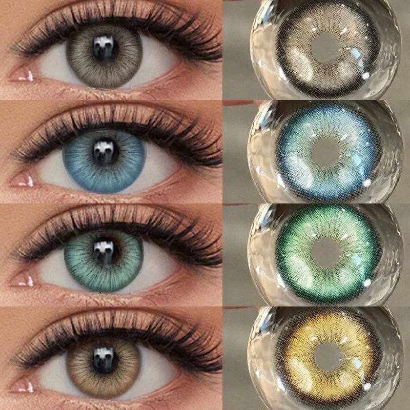 1pair Blue Green Gray Brown Color Contact Lenses Newyork Circle Lens 14.5mm