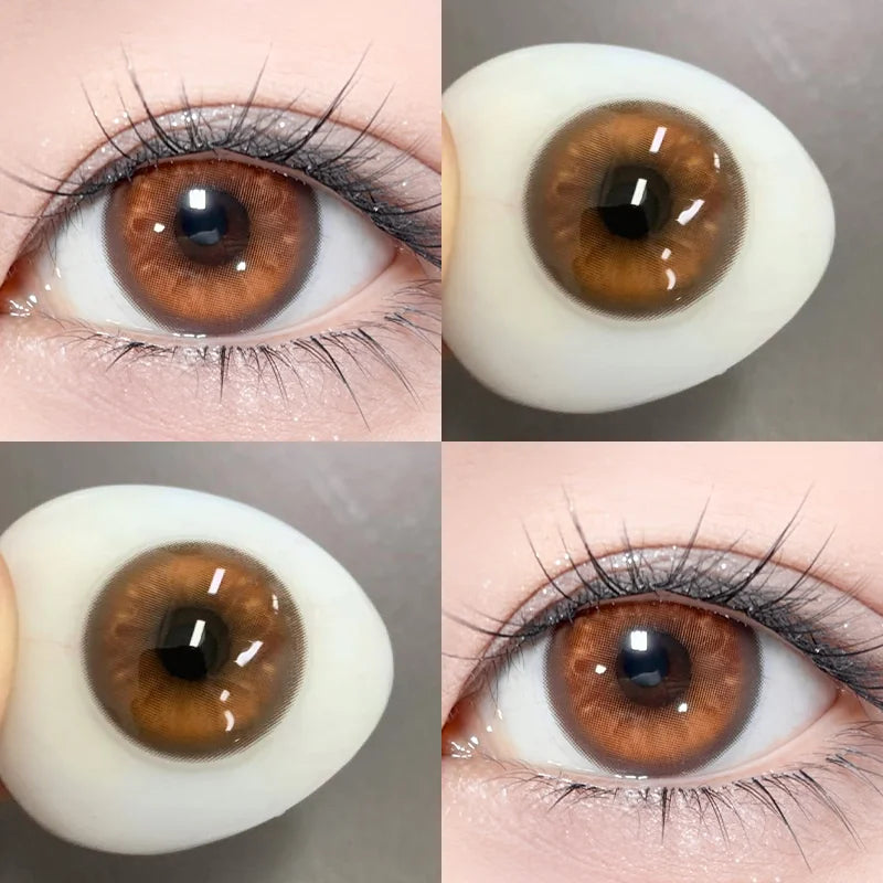1 Pair New Colorld Contact Lenses Makeup Beauty Pupil Makeup Brown Contacts Natural Grey Contact Lens Hot Sale Lenses