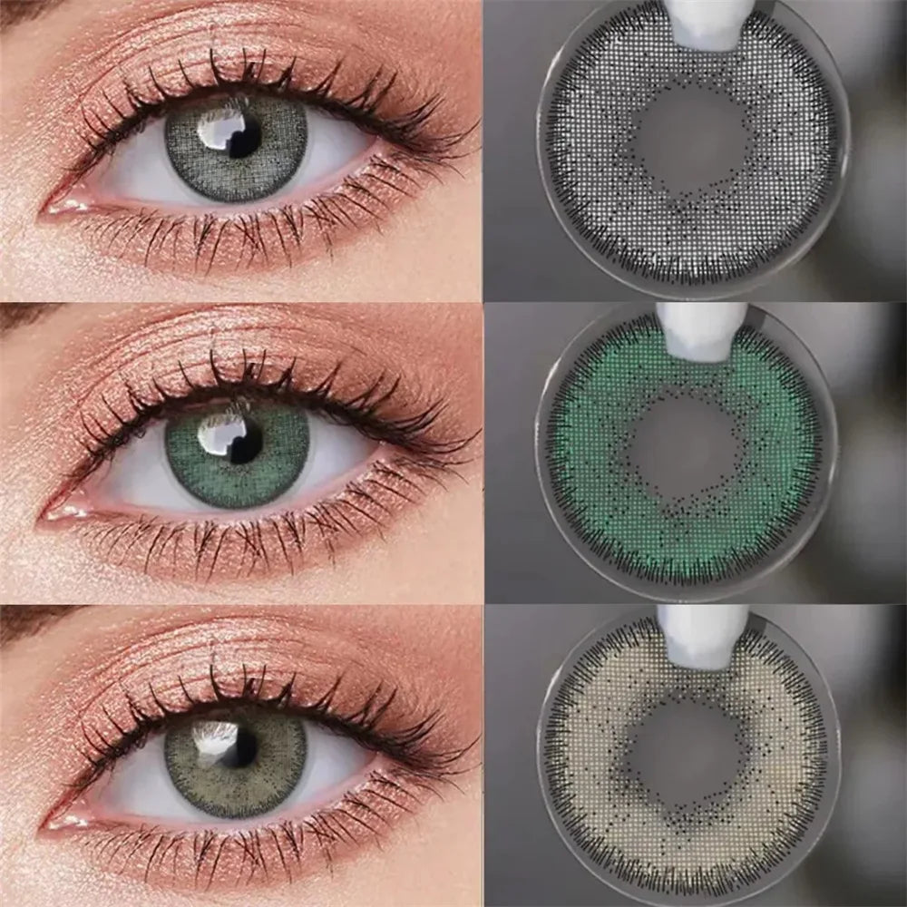 Eyes Color Contacts Colored Contact Lenses Lens Small Pupil Beauty Prescription Myopia Daily 14.2mm 2Pcs Half Year