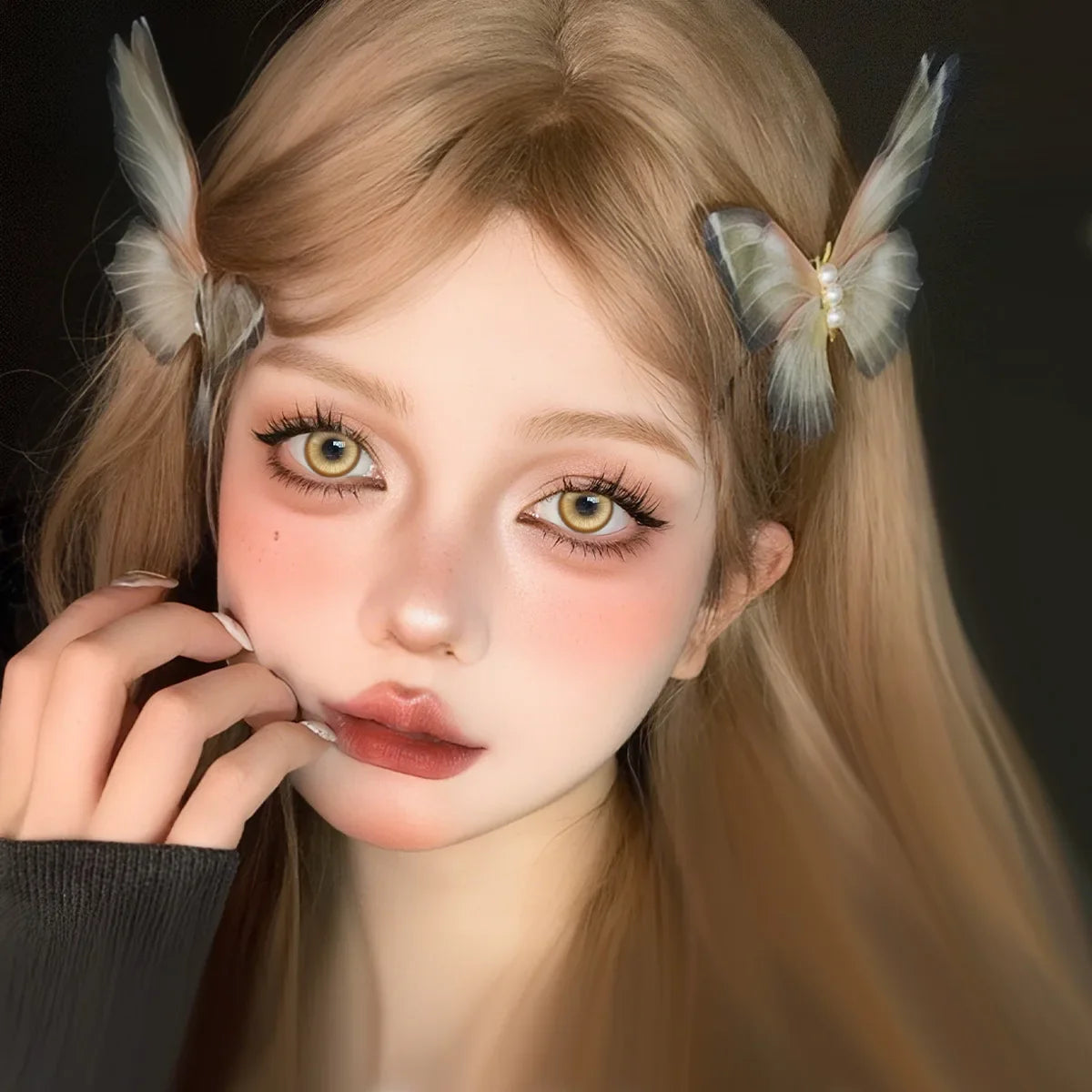 Eyes Color Contacts Contact Lenses Lens Small Pupil Prescription Cosmetics Myopia Beauty Cosplay Anime 2Pcs Half Year