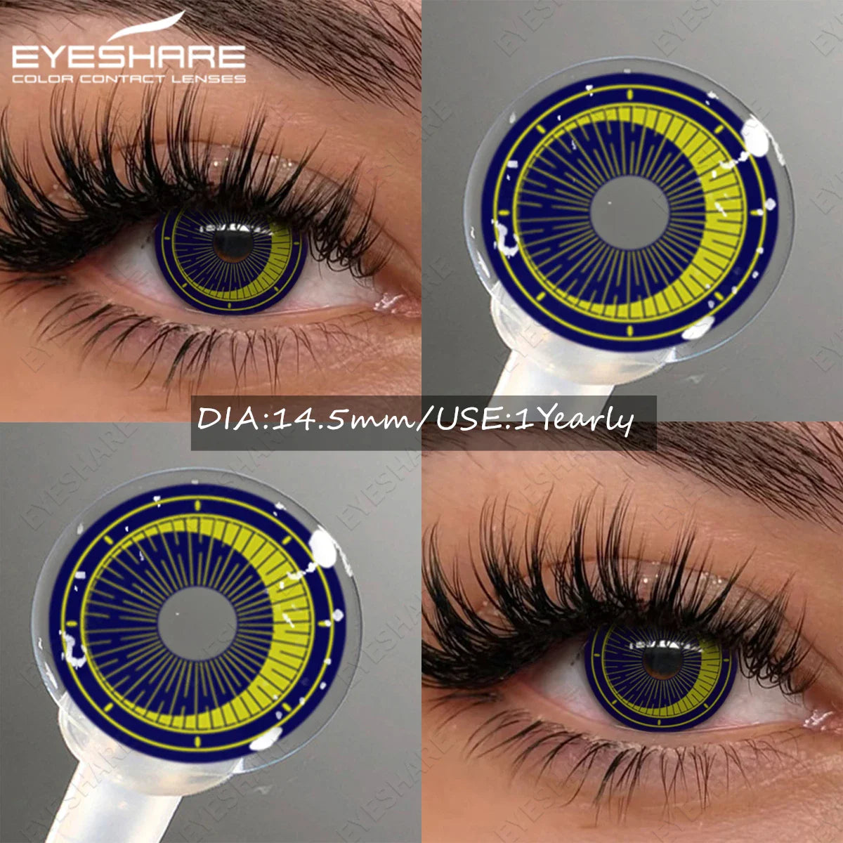 Color Contact Lenses for Halloween Vampire Cosplay Cosmetic Contact Lens Anime Lenses with Red Pupils for Parties Year