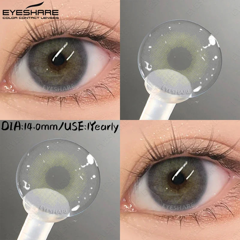 Light Colored Contact Lenses Natural Brown/Gray Lense High Quality Blue Lenses Yearly Beauty Makeup Green Eye Lenses