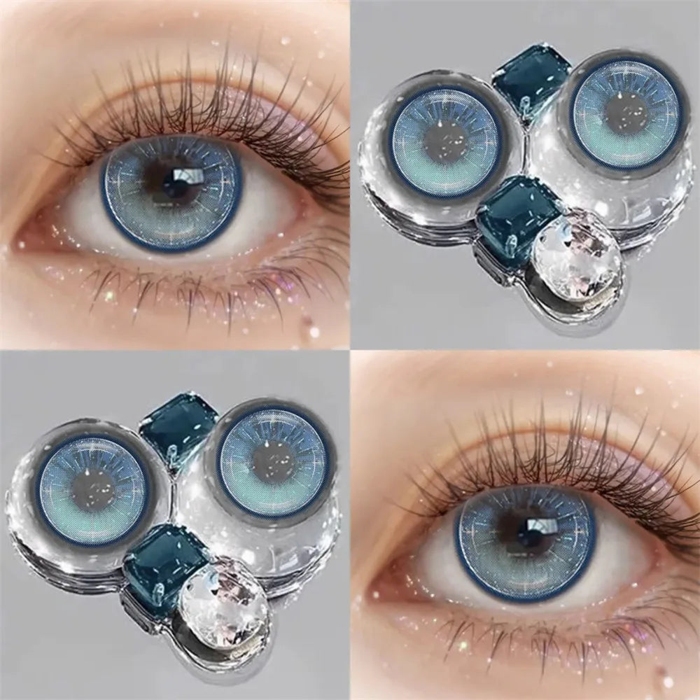 Eyes Color Contacts Colored Contact Lenses Lens Pupils Degree Prescription Beauty Green 2Pcs 6 Months Half Year