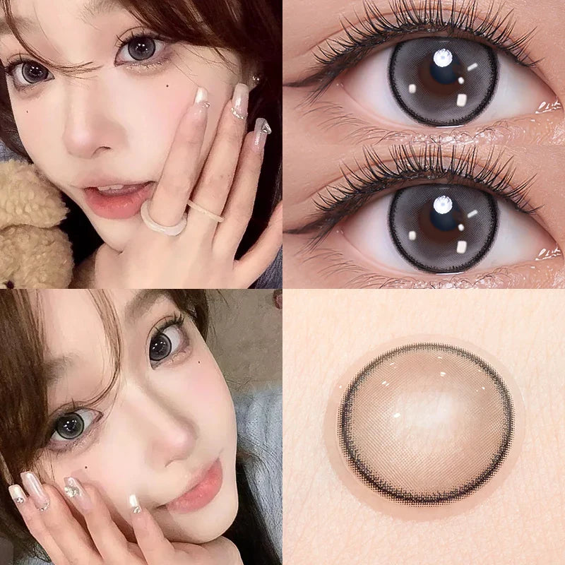 2pcs/Pair Cosmetic Contact Lens Natural Contact Lenses For Eyes Prescription with Diopter Large Diameter Eye Lens