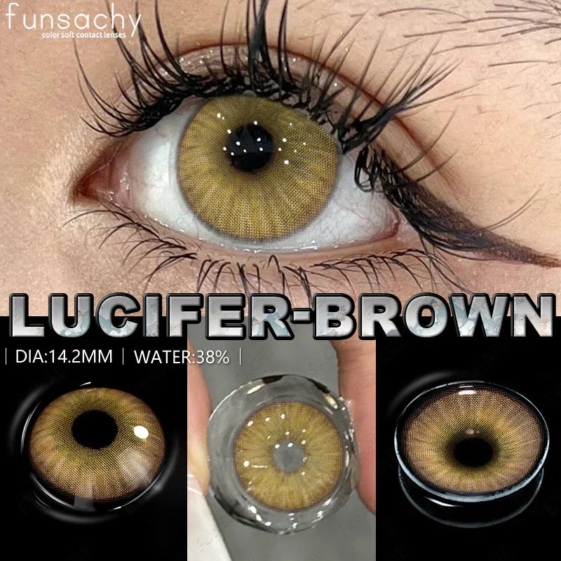 Cosmetics Color Contact Lenses 1pair Brown Color Lens Fashion Lenses Korean Lenses Grow Eye Big Eye Lens Gray Contacts