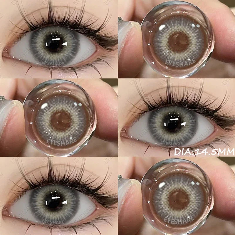1 Pair 14.5MM Large Diameter Color Contact Lenses Big Eyes Black Contacts For Eyes Brown Lenses Cosmetic Contact Lenses