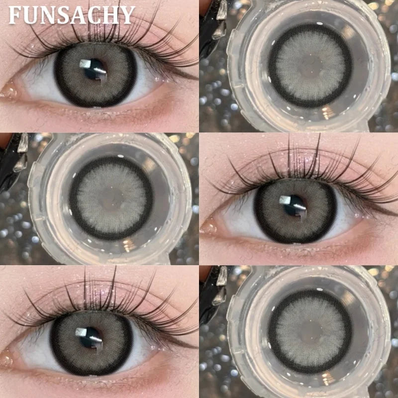 1 Pair Yearly New Korean Natural Lenses Color Contact Lenses for Eyes Color Black Brown Beautiful Pupil Fast Shipping