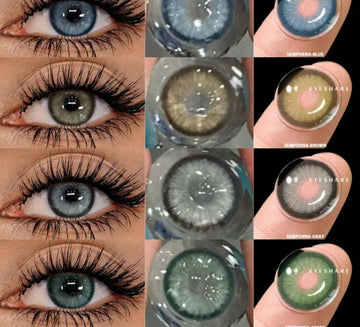 Natural Eye Colored Contacts Lenses 1pair Blue Eye Lenses Green Contacts Soft Beauty Makeup Gray Pupils Lenses Yearly
