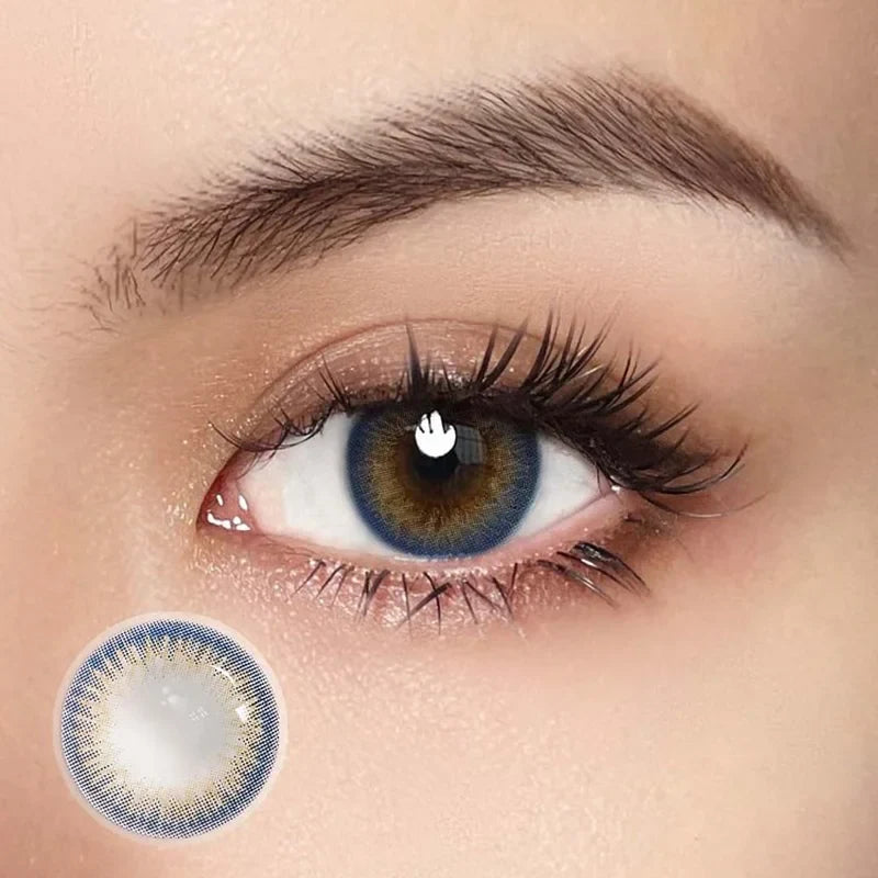 1pair Blue Green Gray Brown Color Contact Lenses Iris Circle Lens 14mm