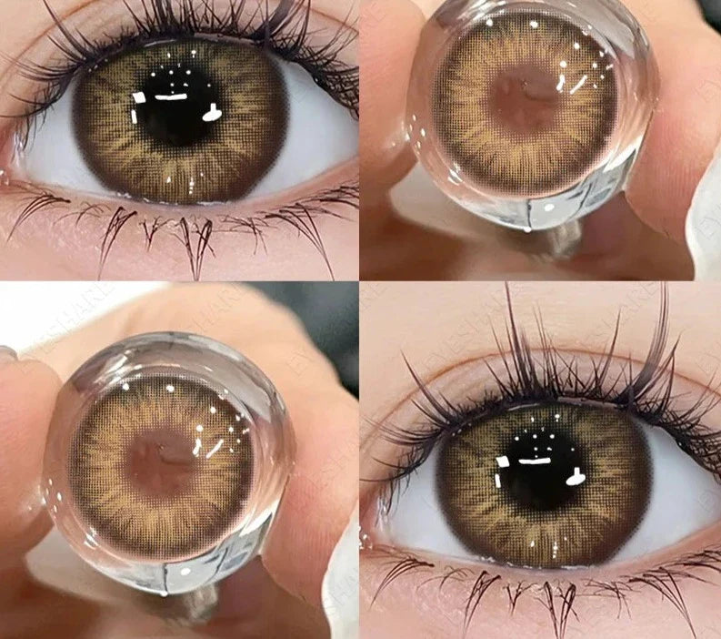 1Pair Fashion Colored Contact Lenses for Eyes Natural Contact Lenses Blue Eye Lenses Gray Pupils Yearly Cosmetic Lens