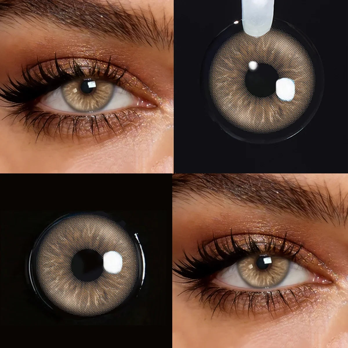 14.5mm Half Year Disposable Soft Colored Contact Lenses with Prescription Natural Daily Outfit Cosmetic Lens