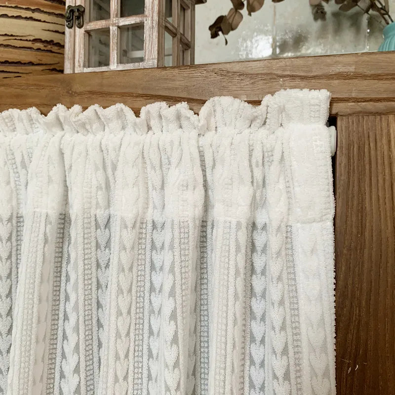 Fre Sle Cabinet Door Curtain Semi-Panel Kitchen Cabinet Dustproof Partition No-Drilling Installation Magic Tape