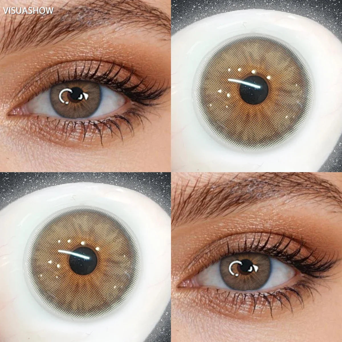 Blue Colored Contact Lenses 2Pcs Half Year 14.2mm Small Pupil Natural Cosmetic Lenses Daily Makeup For Women