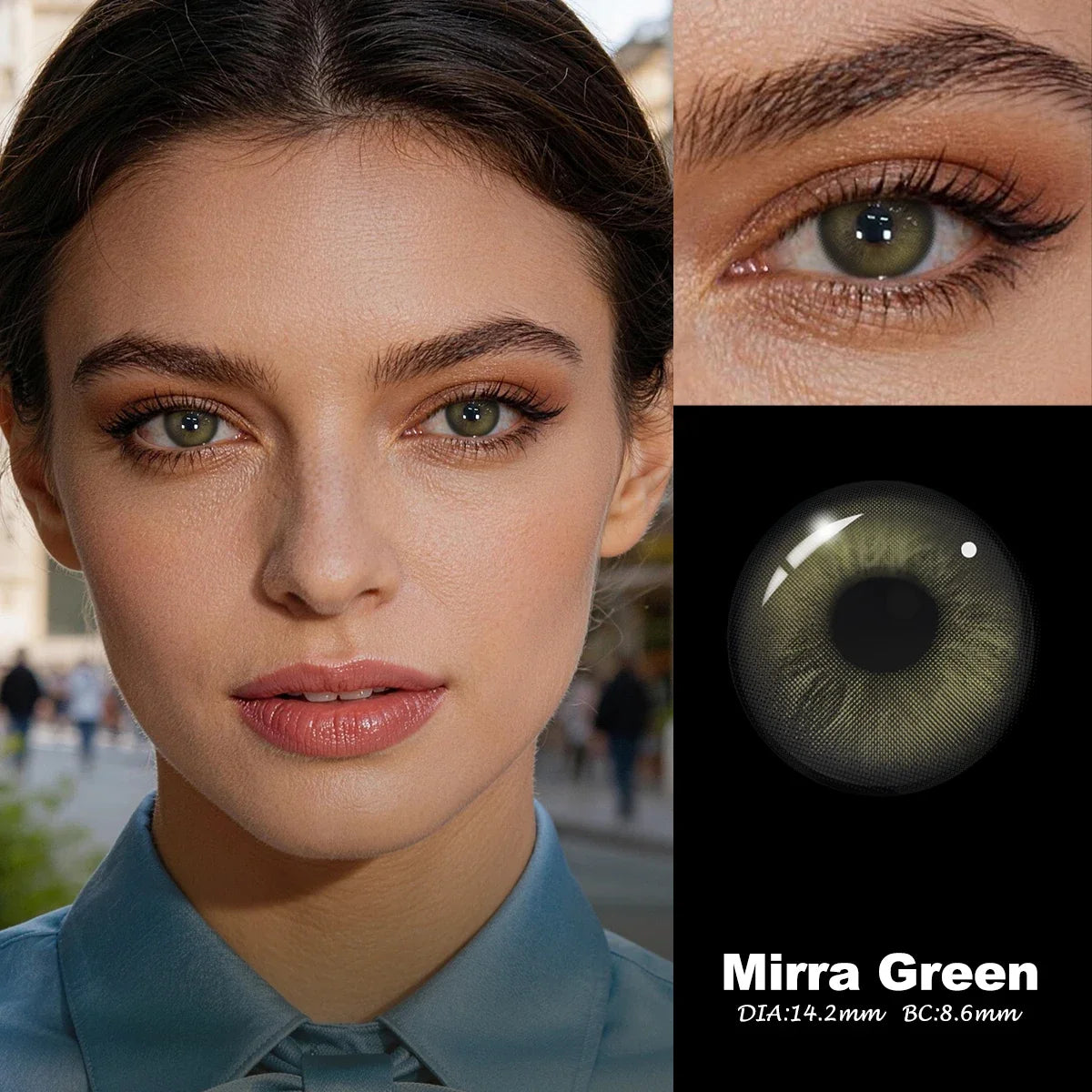 14.5mm Colored Contact Lenses 6 Months Use Soft Gradient Brown Eyes Contacts Daily Makeup Eyewear