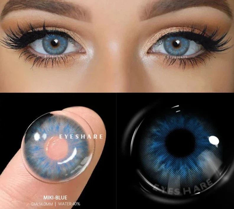 Natural Color Contact Lenses For Eyes 1Pair Multicolor Lens Soft Yearly Blue Eye Contact Beautiful Pupils Beauty Makeup