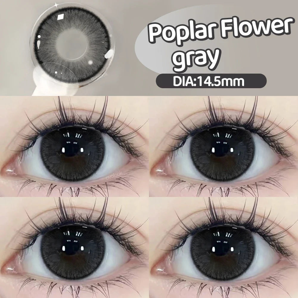 1 Pair Purple Beauty Colored contact lenses For Eyes Halloween Makeup Lens Pupils Fashion Big Eye Lenses Myopia Lenses