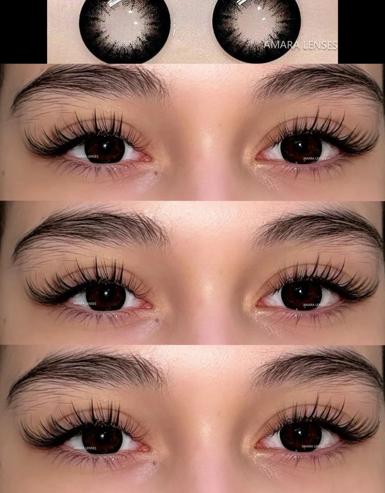 Big Diameter Black Lenses 14.5mm Lenses Colored Contact Lenses for Eyes Big Eye Lenses Natural Look Brown Lenses