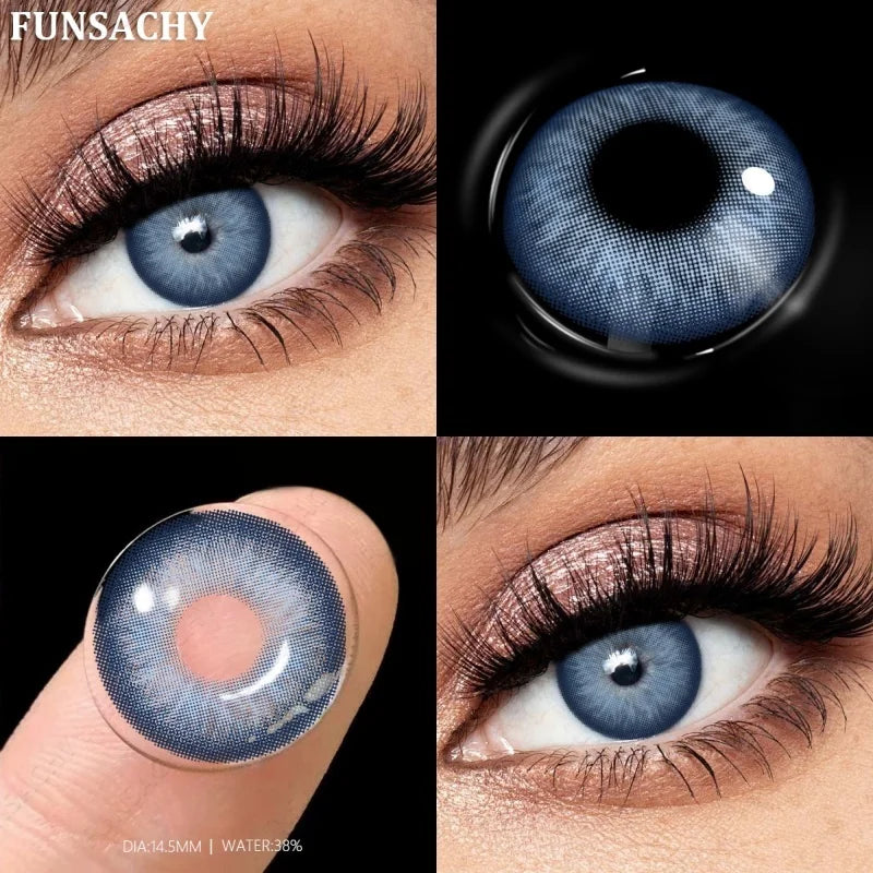1 Pair Gray Color Contact Lenses for Eyes Natural Brown Blue Lenses Green Eye Contacts Beauty Cosmetic Pupils Yearly