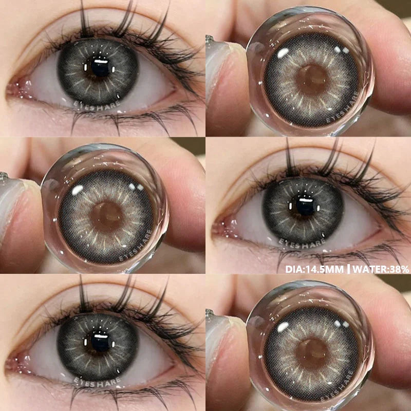 Colored Contacts Lenses for Eyes Fashion Blue Contact Lenses Brown Lenses Cosmetic Green Eye Contacts Yearly 2pcs/pair