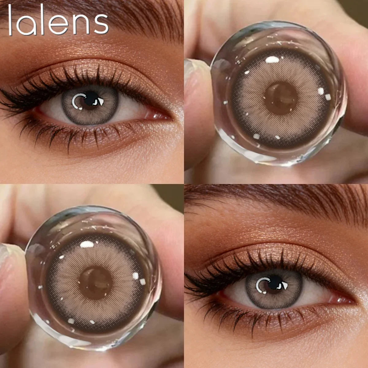 Natural Brown Half Yearly Disposable Colored Contact Lenses Daily Cosmetic Eye Contacts for Dating Makeup