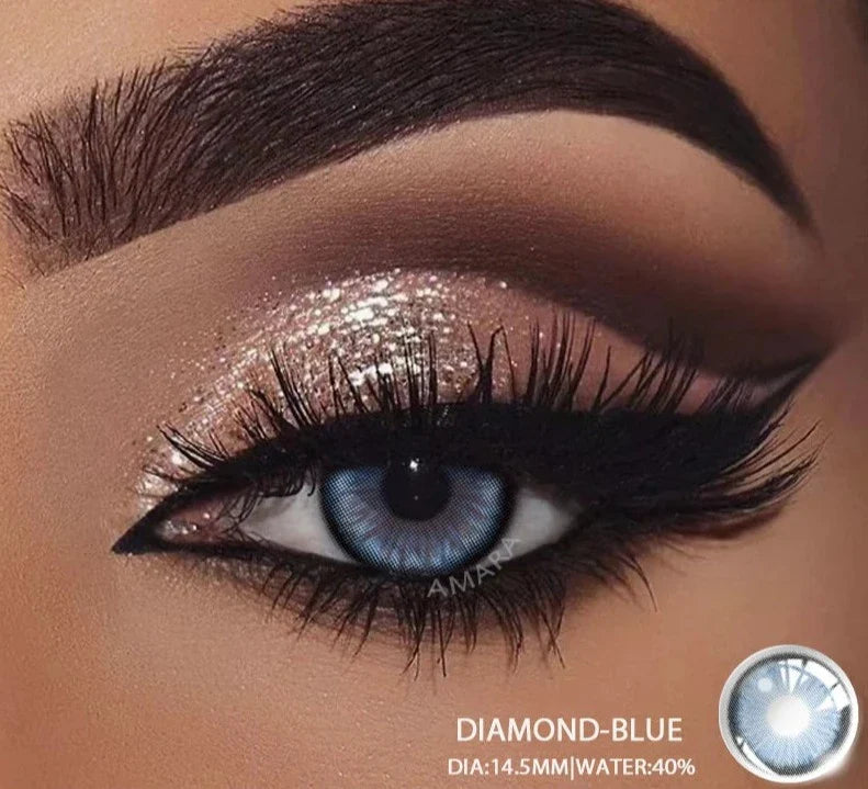 1 Pair Colored Contact Lenses Natural Look Brown Eye Lenses Gray Contact Eye Lenses Blue Lenses Contacts for Dark Eyes